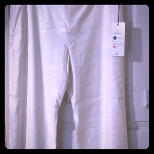 Cabi white linen lined pants size 8